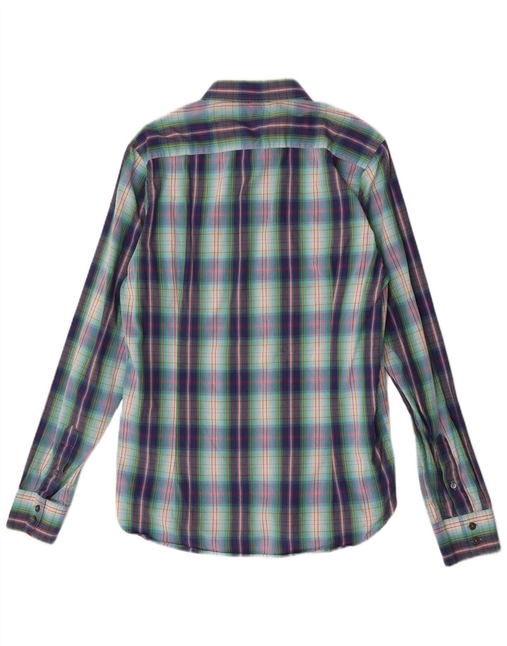 Ted Baker Mens Shirt Size 3 Medium Multicoloured Check Cotton