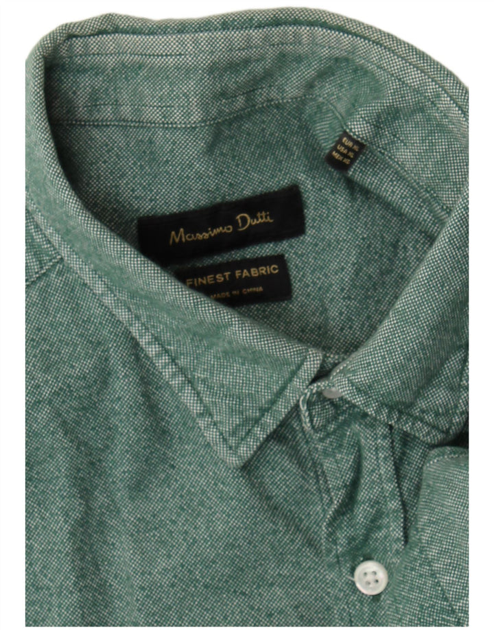 Massimo Dutti Mens Shirt XL Green