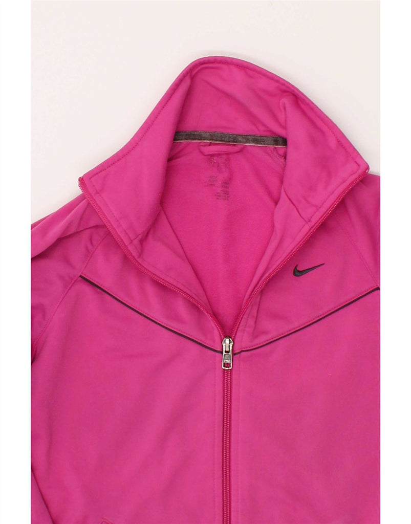 NIKE Womens Tracksuit Top Jacket UK 14 Large Pink Polyester Vintage Nike and Second-Hand Nike from Messina Hembry 