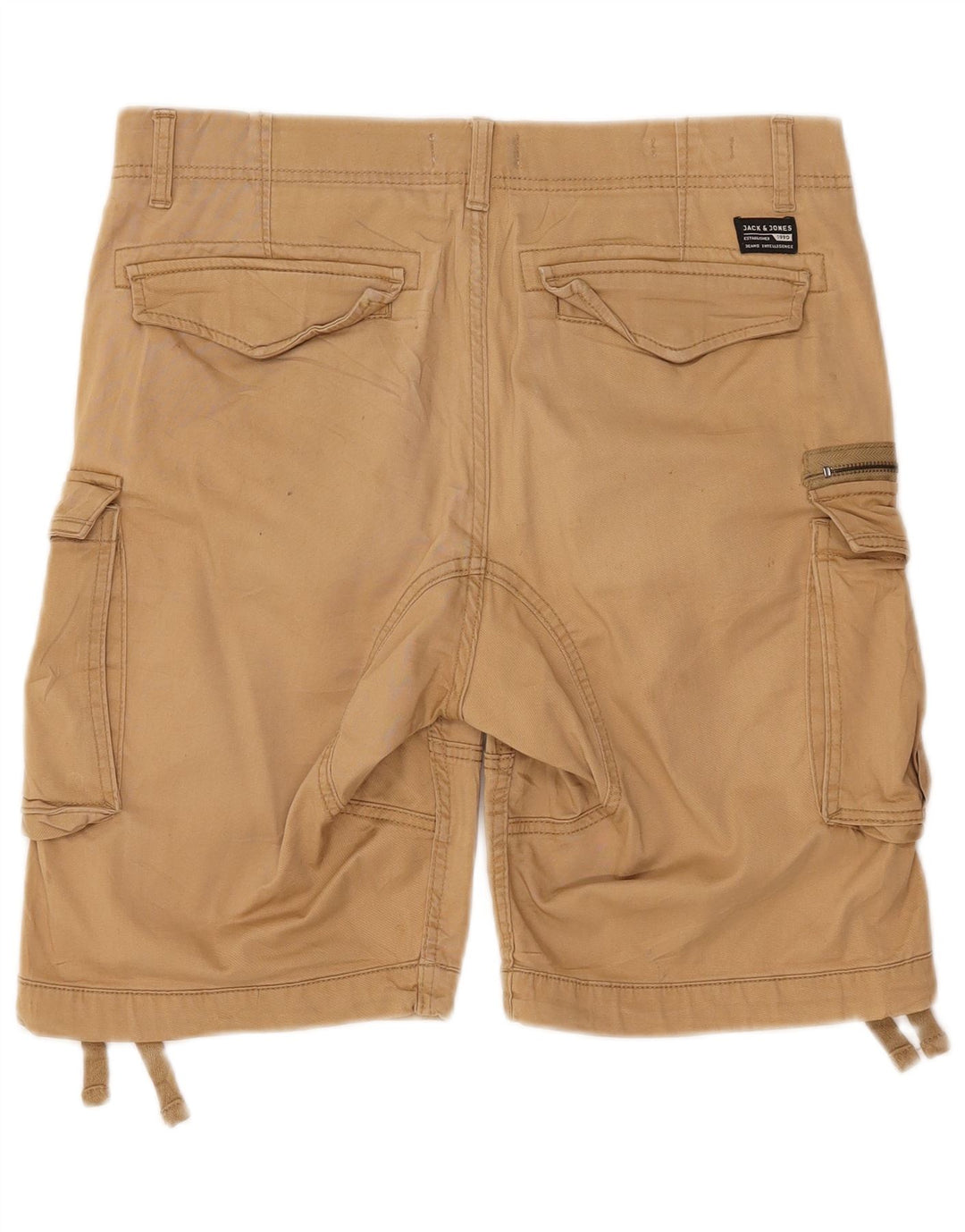 JACK & JONES Mens Cargo Shorts Small W32  Beige Cotton