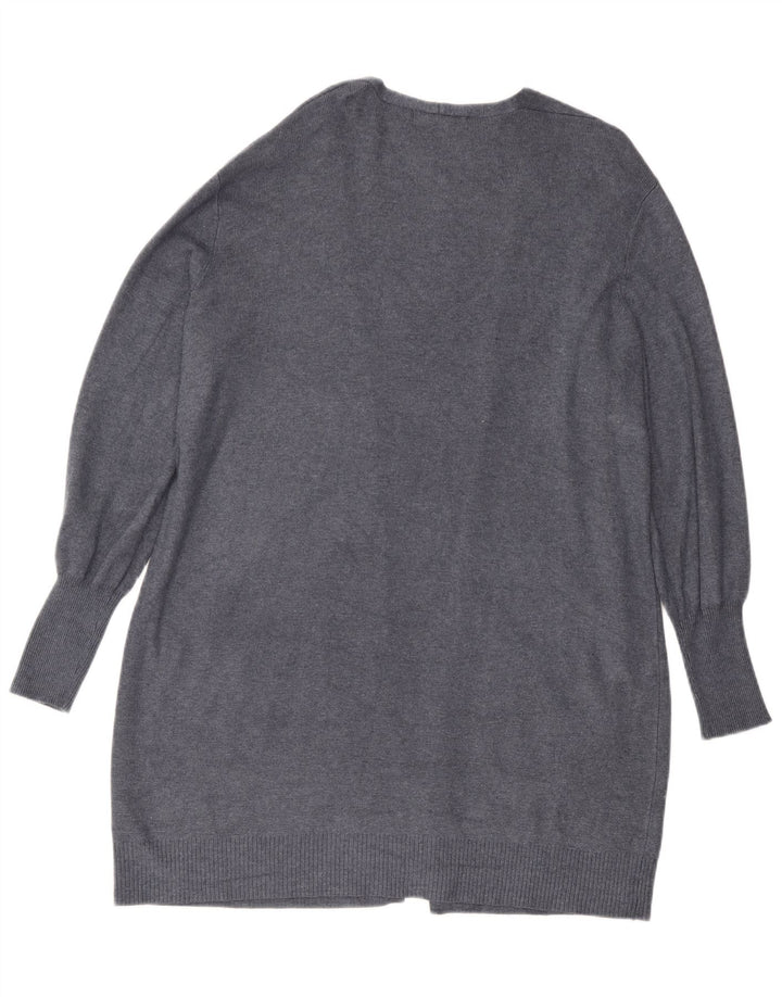 MARKS & SPENCER Womens Longline Open Cardigan Sweater UK 16 Large Blue