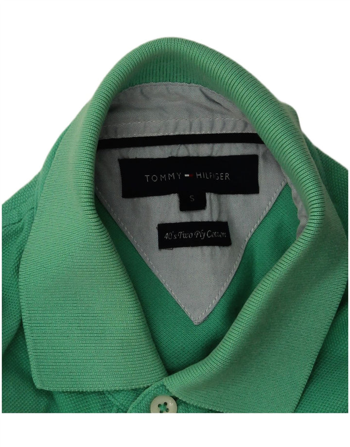 Tommy Hilfiger Mens Polo Shirt Small Green Cotton