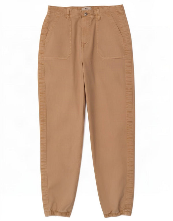 Marks & Spencer Womens Joggers Casual Trousers UK 14 Large W32 L30 Beige