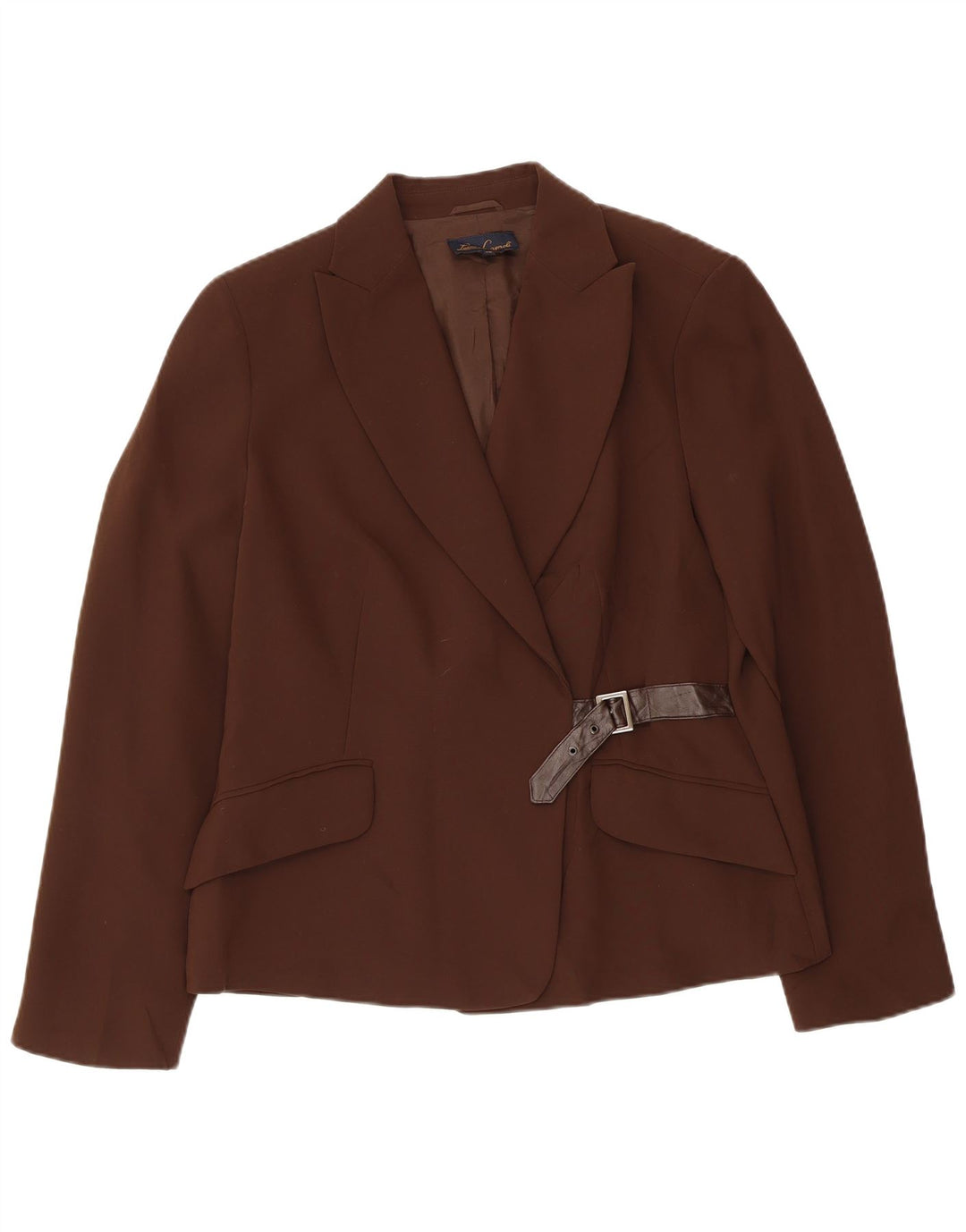 LUISA SPAGNOLI Womens Blazer Jacket IT 48 XL Brown Polyester