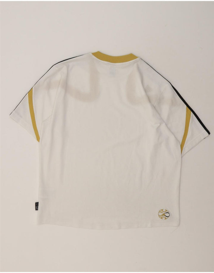 Adidas Mens Climalite T-Shirt Top Large White Colourblock Polyester