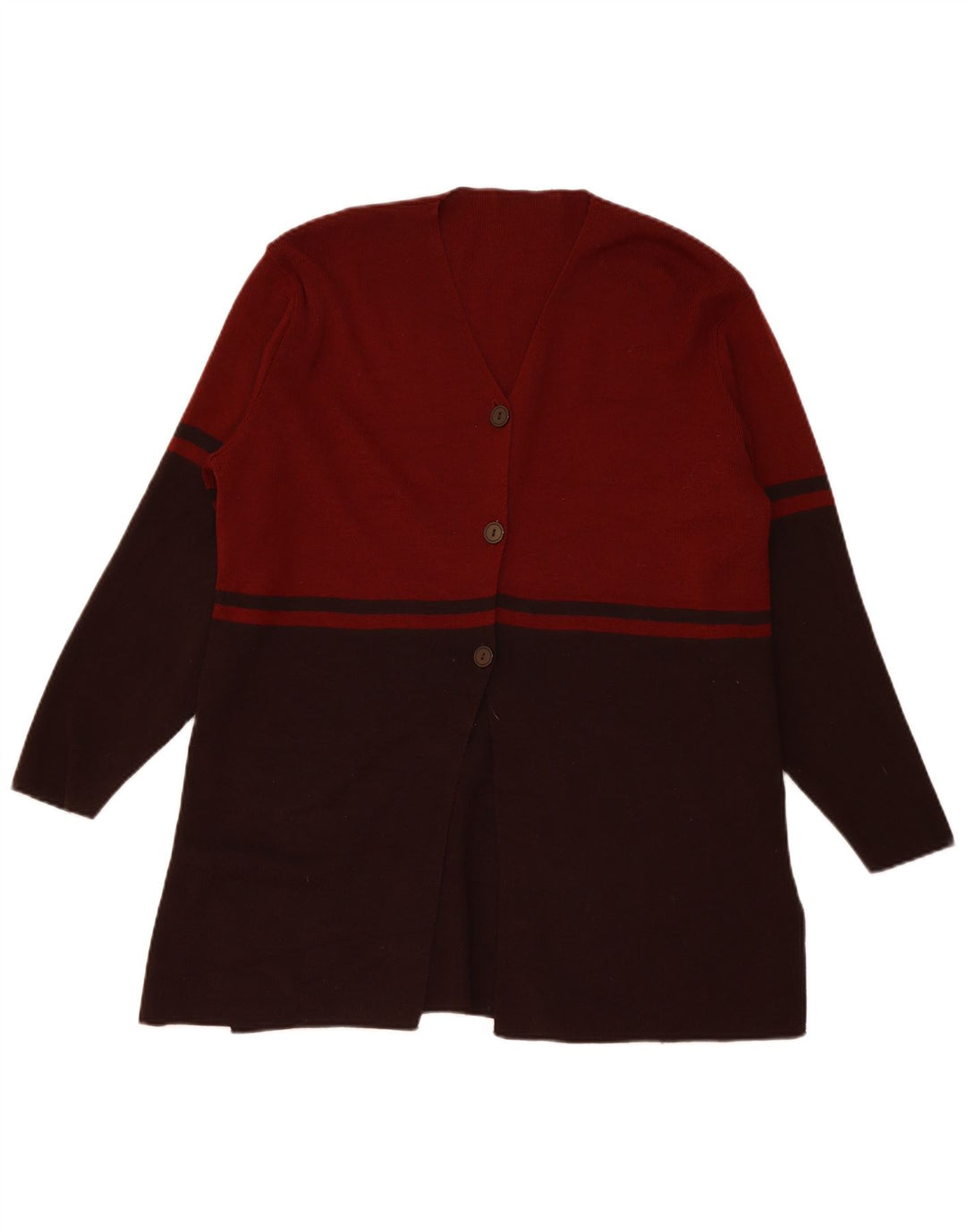 Marks & Spencer Womens Longline Cardigan Sweater UK 12 Medium Brown