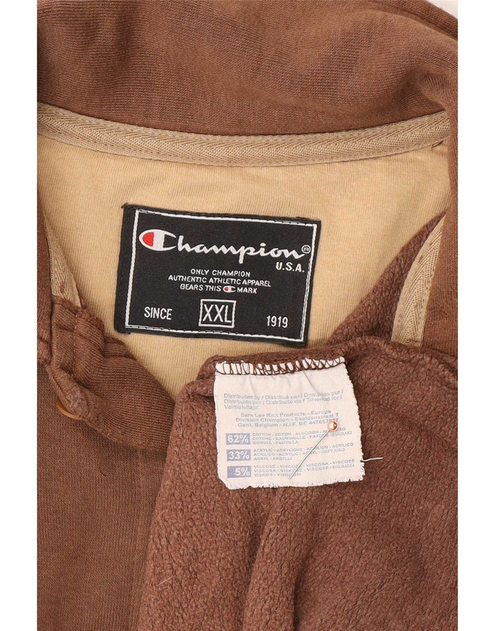 Champion Mens Oversized Shirt 2XL Brown Cotton