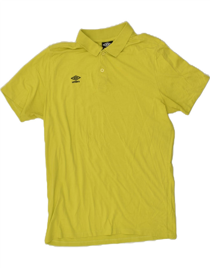UMBRO Mens Polo Shirt Large Yellow | Vintage Umbro | Thrift | Second-Hand Umbro | Used Clothing | Messina Hembry 
