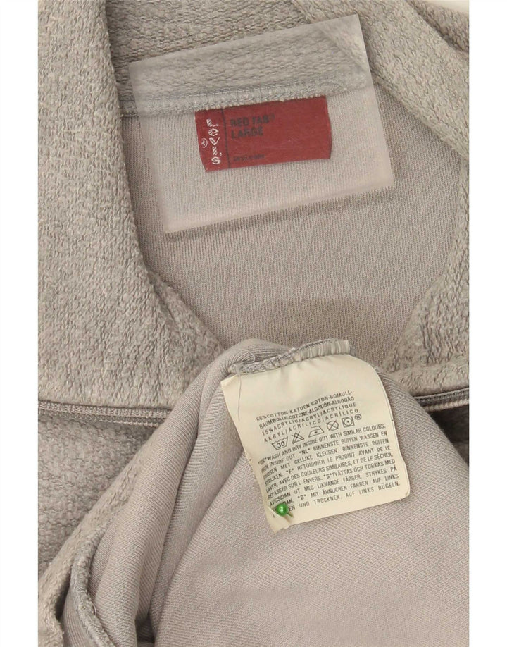 Levi's Mens Tracksuit Top Jacket Large Grey Cotton