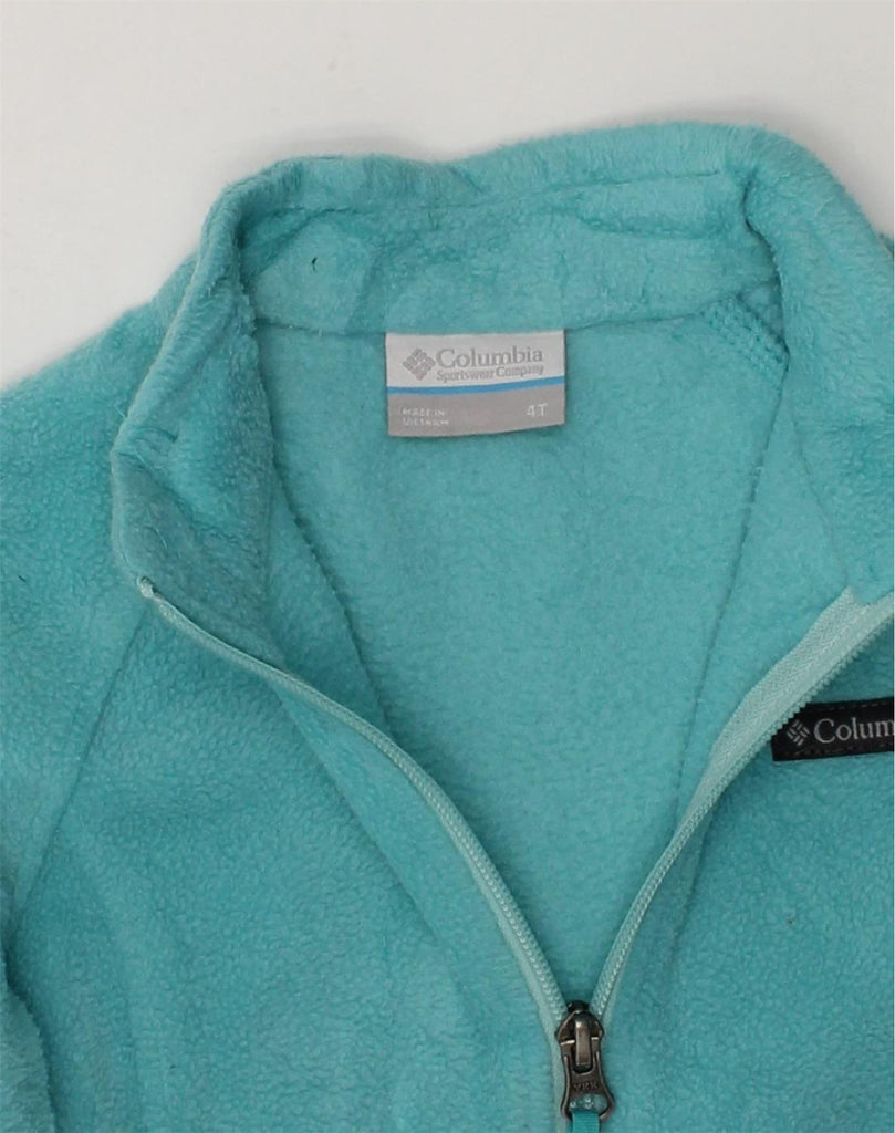 COLUMBIA Girls Fleece Jacket 3-4 Years Turquoise Polyester | Vintage Columbia | Thrift | Second-Hand Columbia | Used Clothing | Messina Hembry 