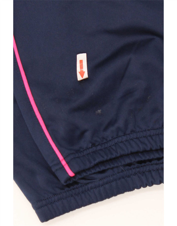 Asics Womens Tracksuit Trousers Joggers UK 12 Medium Navy Blue Polyester