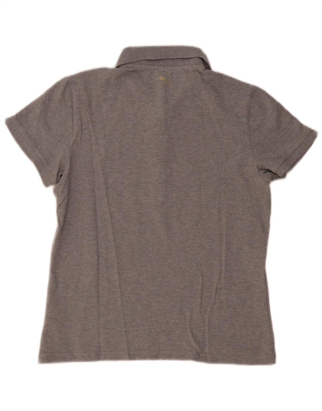 PUMA Womens Polo Shirt UK 14 Medium  Grey Cotton