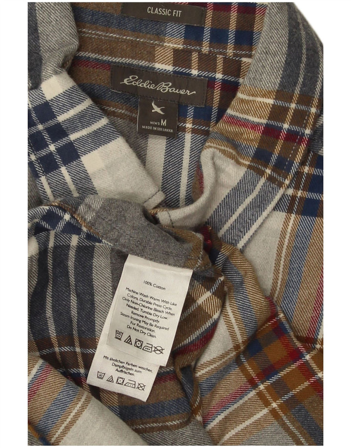 EDDIE BAUER Mens Classic Fit Flannel Shirt Medium Multicoloured Check