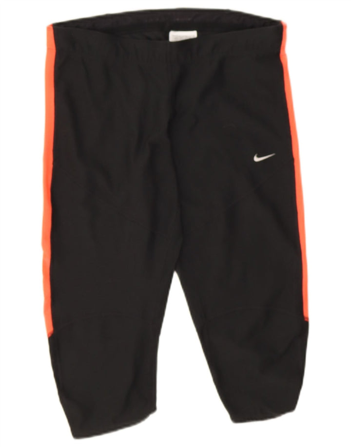 Nike Womens Dri Fit Capri Leggings UK 12 Medium Black Colourblock