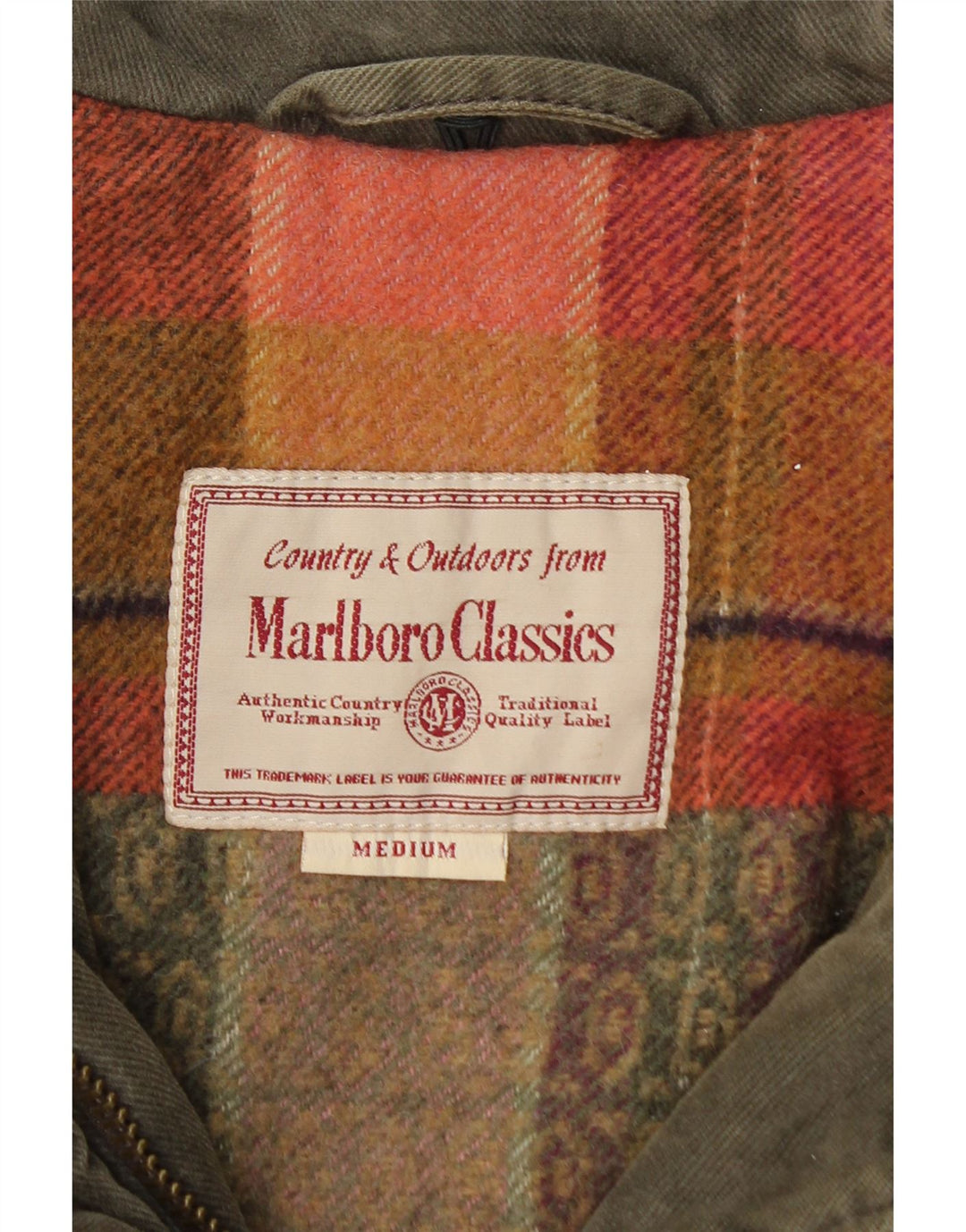 Marlboro Classics Womens Windbreaker Coat UK 12 Medium Green Cotton