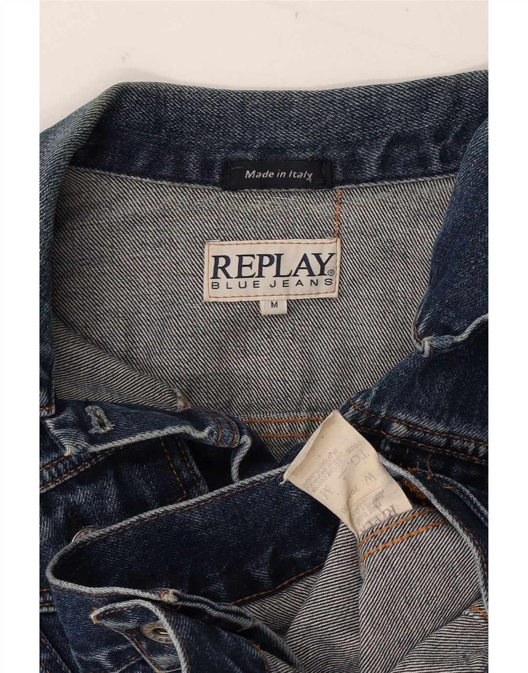 Replay Womens Crop Denim Jacket UK 12 Medium Blue Cotton