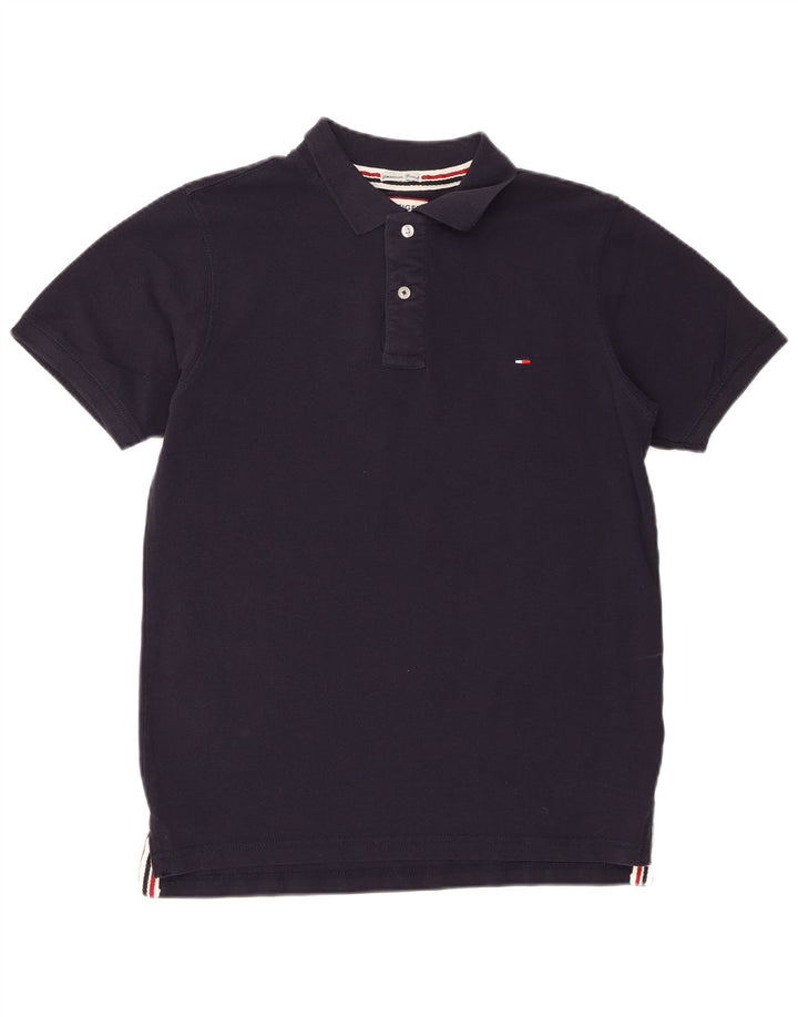 Tommy Hilfiger Mens Polo Shirt Large Navy Blue Cotton