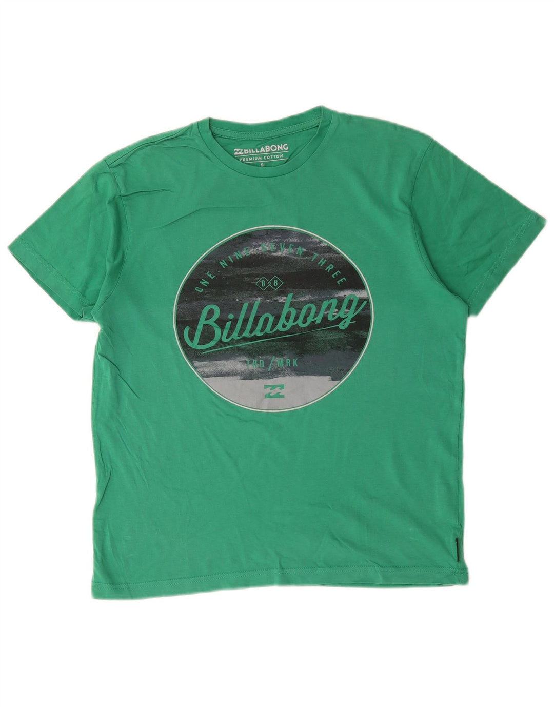 Billabong Mens Graphic T-Shirt Top Small Green Cotton