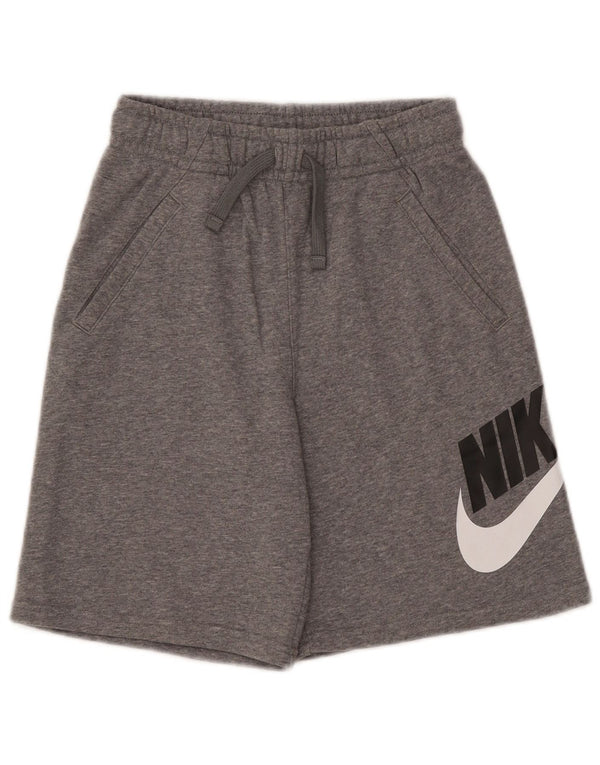 Nike Boys Standard Fit Graphic Sport Shorts 12-13 Years Large  Grey Cotton