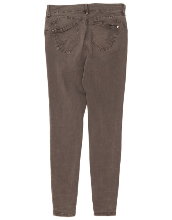 Marks & Spencer Womens Skinny Jeans UK 12 Medium W28 L30 Grey Cotton