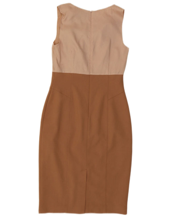 Oasis Womens Sleeveless Sheath Dress UK 10 Small Pink Colourblock Polyester