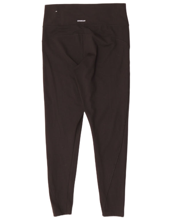 Adidas Womens Tight Fit Leggings UK 16/18 Large Black Polyester