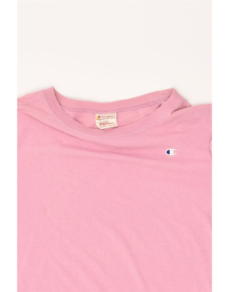 CHAMPION Womens T-Shirt Top UK 10 Small Pink Cotton | Vintage Champion | Thrift | Second-Hand Champion | Used Clothing | Messina Hembry 