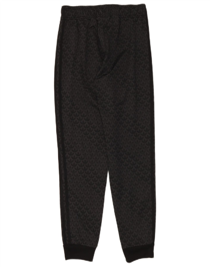 Adidas Boys Graphic Tracksuit Trousers Joggers 12-13 Years  Black Polyester