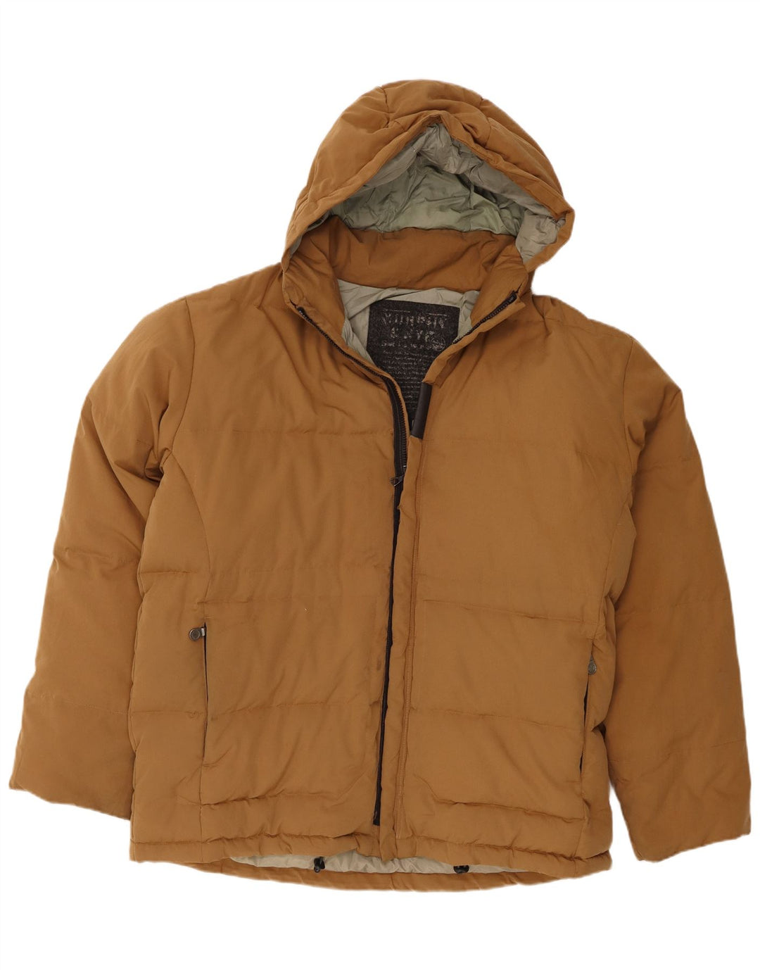 Murphy & Nye Mens Hooded Padded Jacket UK 42 2XL Beige Polyester