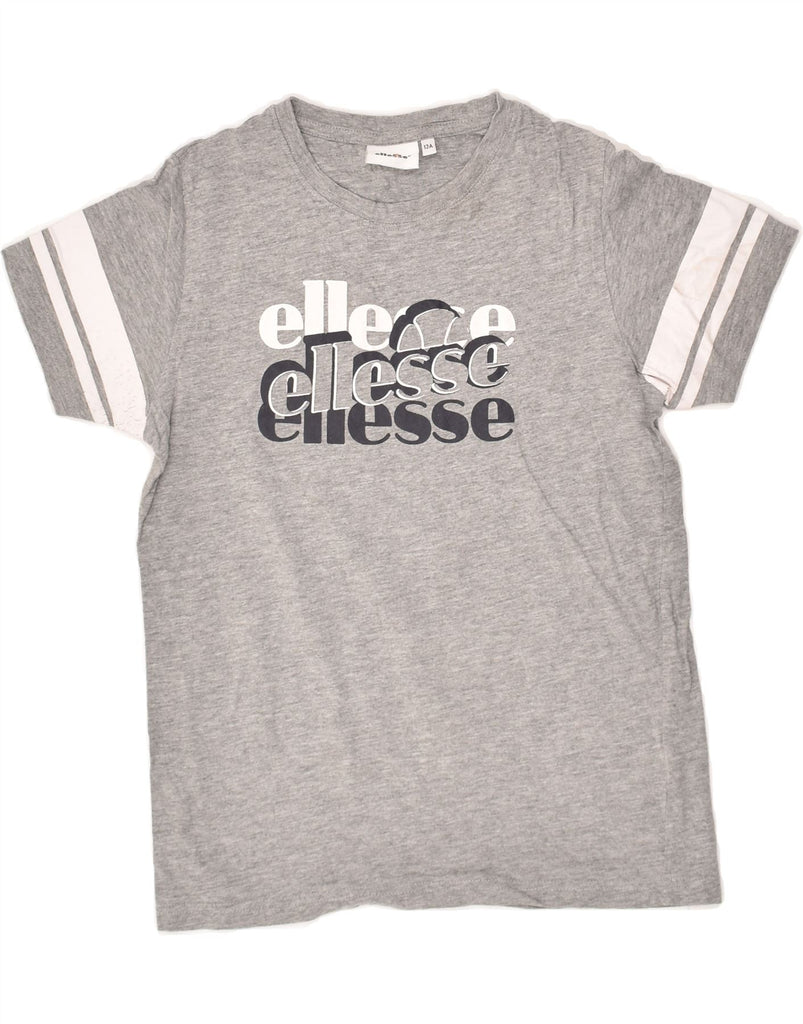 ELLESSE Girls Graphic T-Shirt Top 11-12 Years Grey | Vintage Ellesse | Thrift | Second-Hand Ellesse | Used Clothing | Messina Hembry 