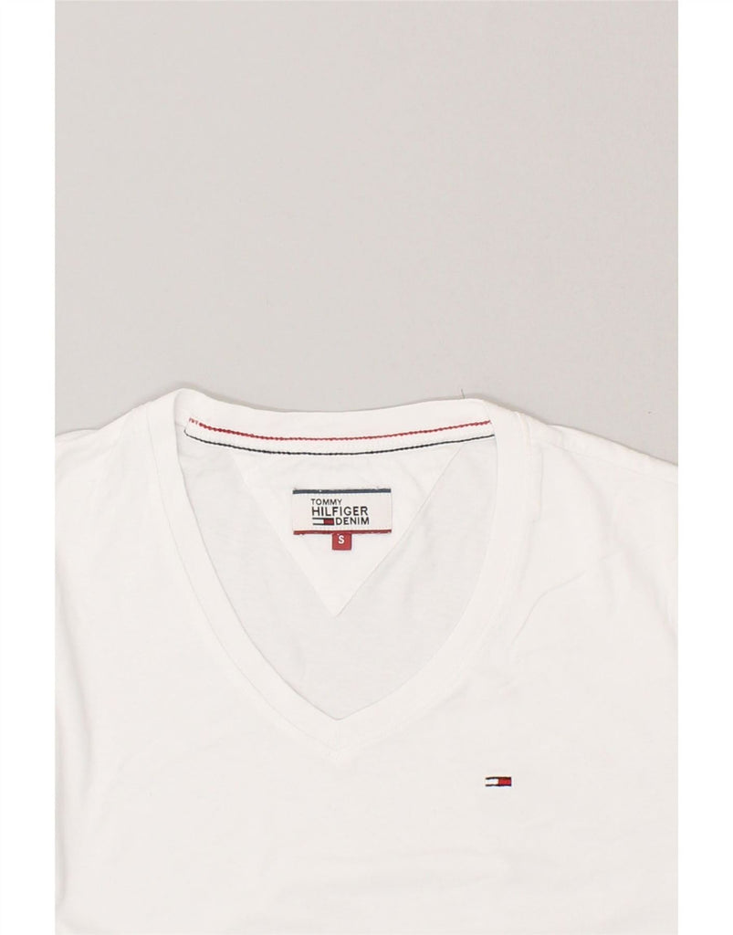 TOMMY HILFIGER Mens T-Shirt Top Small White Cotton Vintage Tommy Hilfiger and Second-Hand Tommy Hilfiger from Messina Hembry 