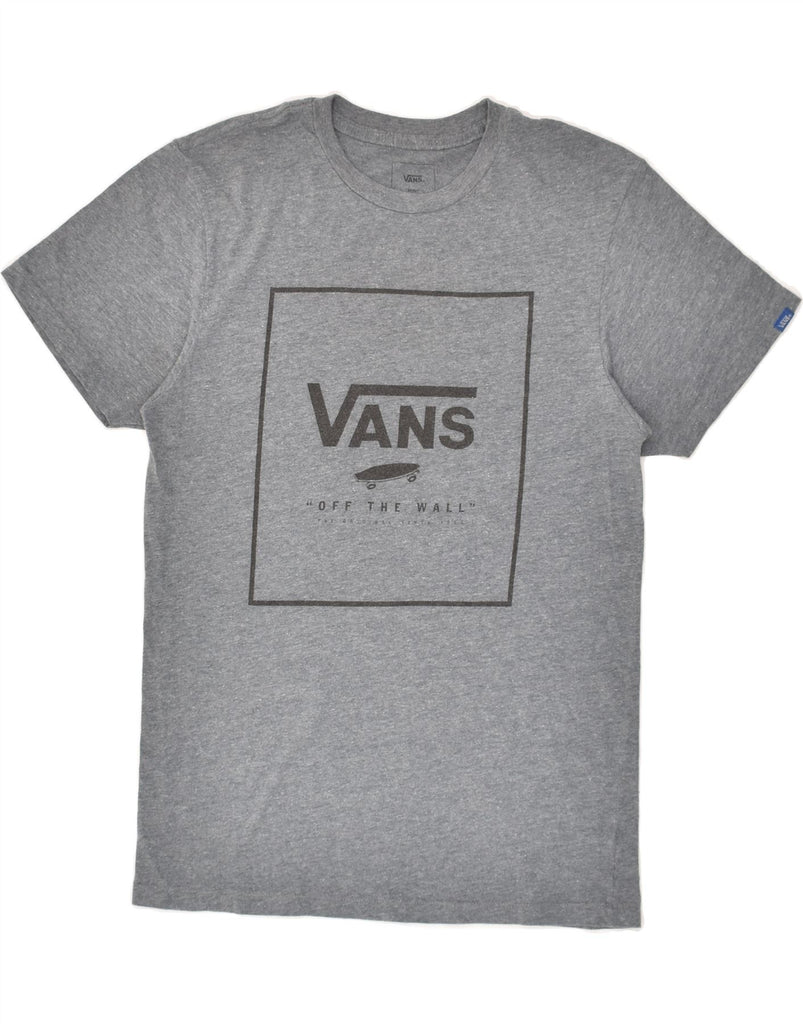 VANS Mens Custom Fit Graphic T-Shirt Top Small Grey Cotton | Vintage Vans | Thrift | Second-Hand Vans | Used Clothing | Messina Hembry 