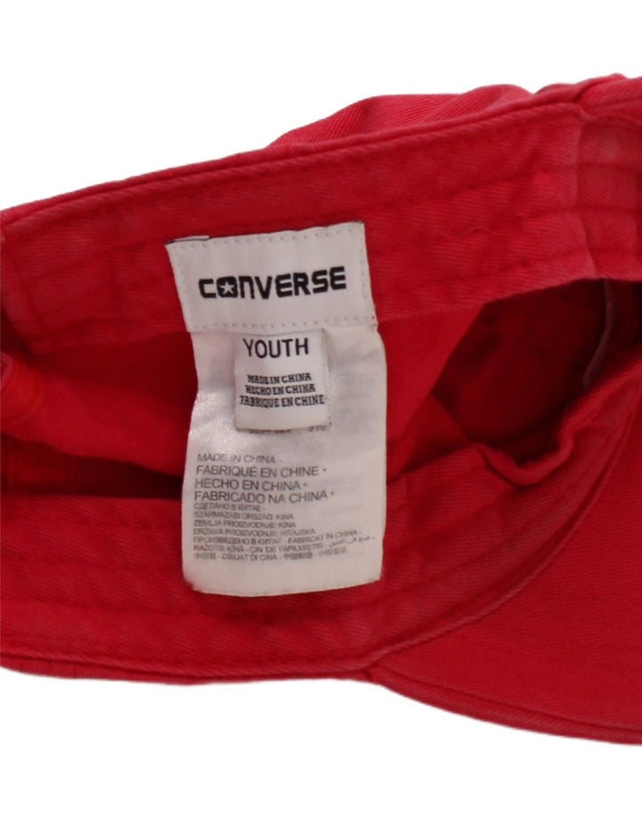 CONVERSE Boys All Star Graphic Baseball Cap One Size Red Cotton Classic