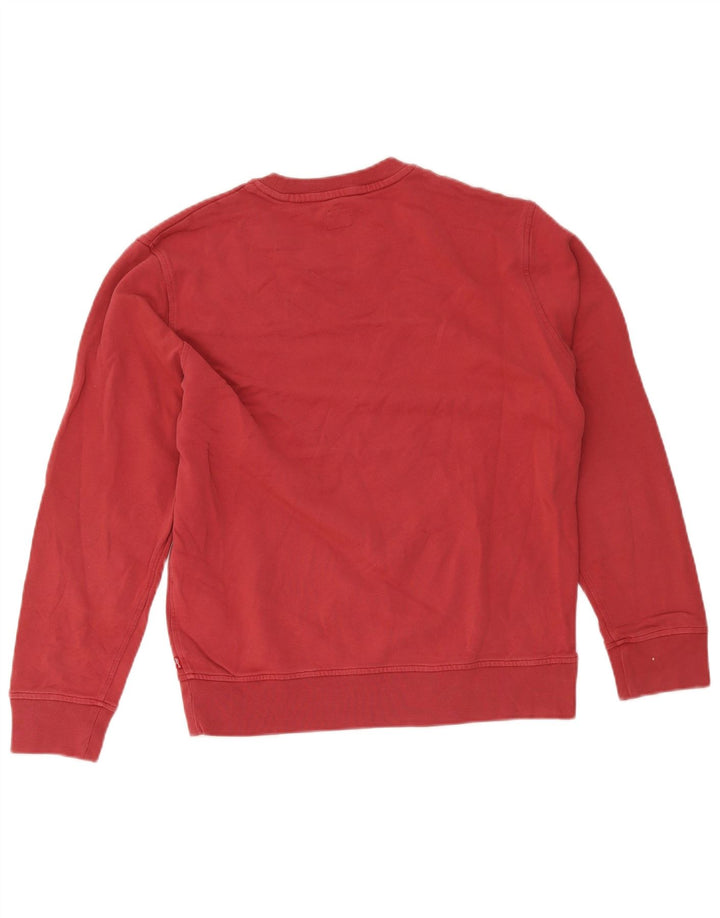 Levi's Mens Graphic Sweatshirt Jumper Small Pink Colourblock Cotton