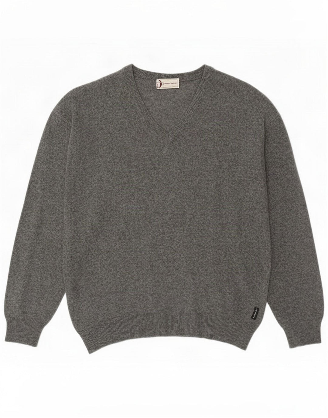 Sergio Tacchini Mens V-Neck Jumper Sweater Small Grey