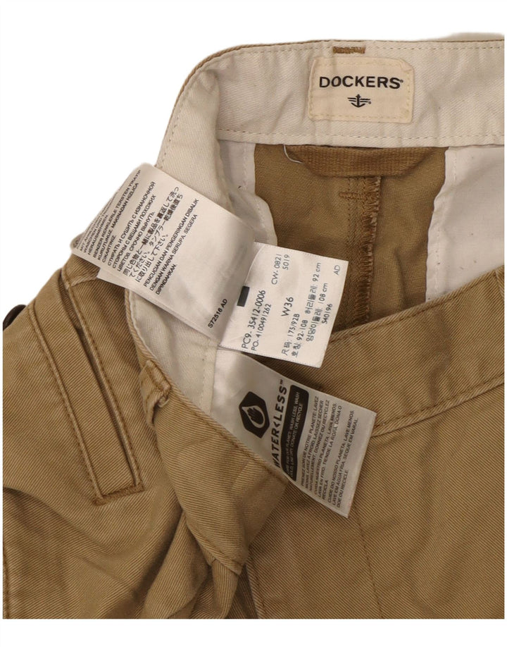 DOCKERS Mens Cargo Shorts W36 Large  Beige Cotton