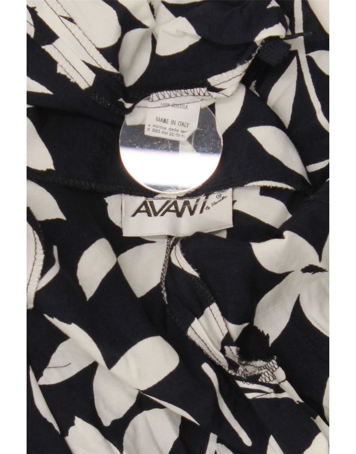Avant Womens Mini Skirt W28 Medium Black Floral Viscose