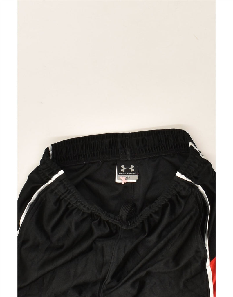 UNDER ARMOUR Boys Graphic Sport Shorts 11-12 Years Large Black Colourblock | Vintage Under Armour | Thrift | Second-Hand Under Armour | Used Clothing | Messina Hembry 