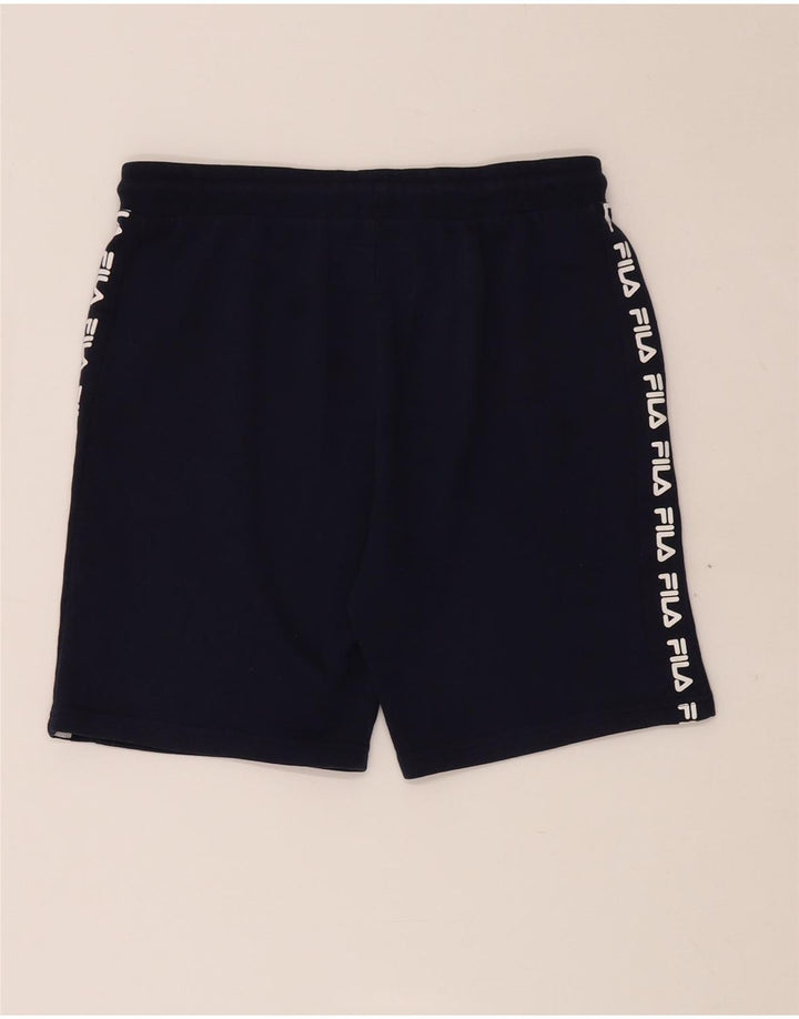 FILA Boys Graphic Sport Shorts 13-14 Years Navy Blue Polyester
