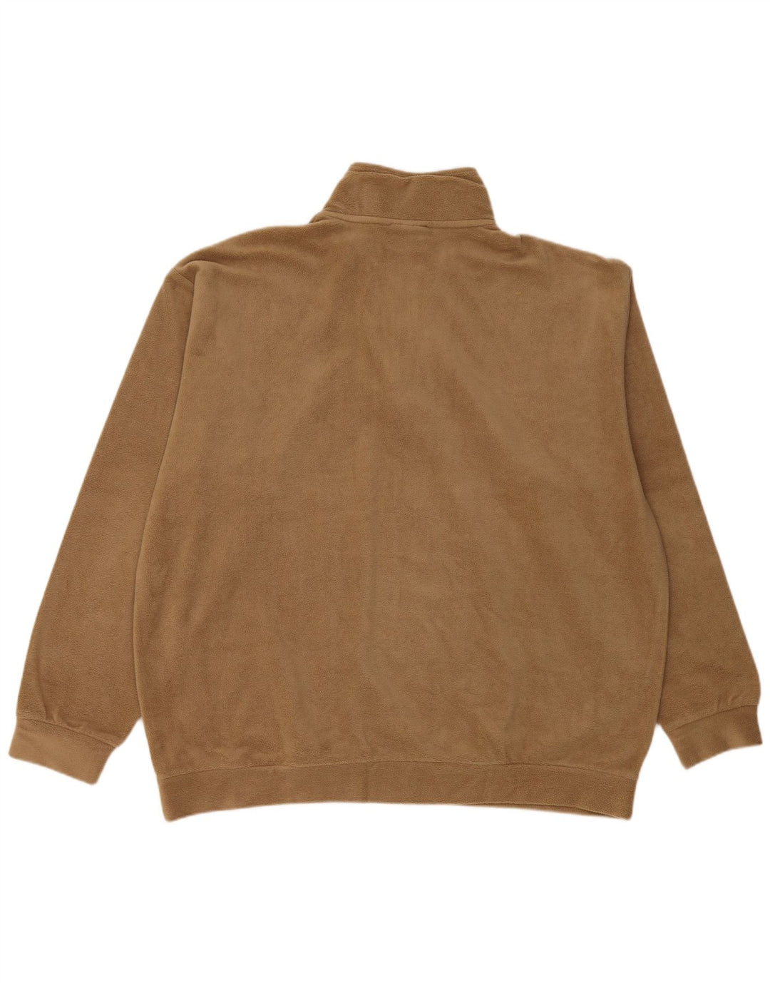 NORTH SAILS Mens Zip Neck Fleece Jumper 2XL Beige Polyester