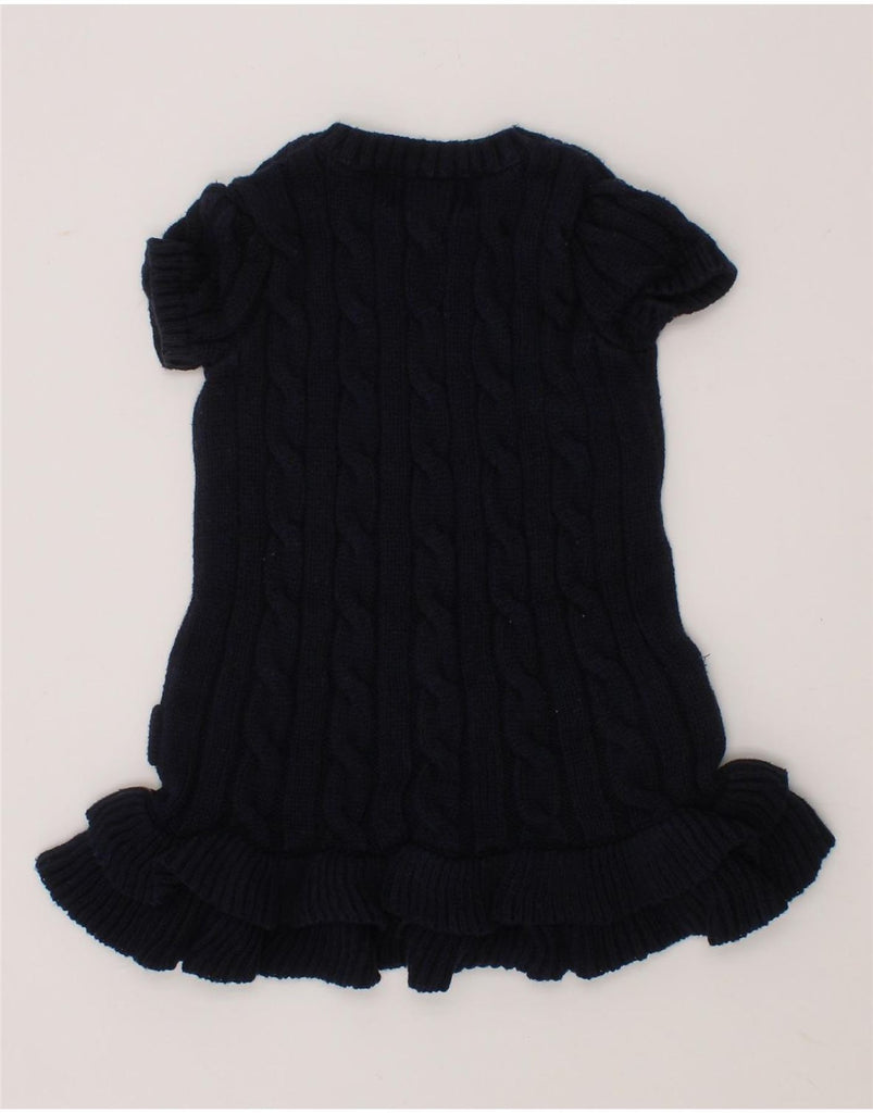 RALPH LAUREN Baby Girls Short Sleeve Jumper Dress 6-9 Months Navy Blue Vintage Ralph Lauren and Second-Hand Ralph Lauren from Messina Hembry 
