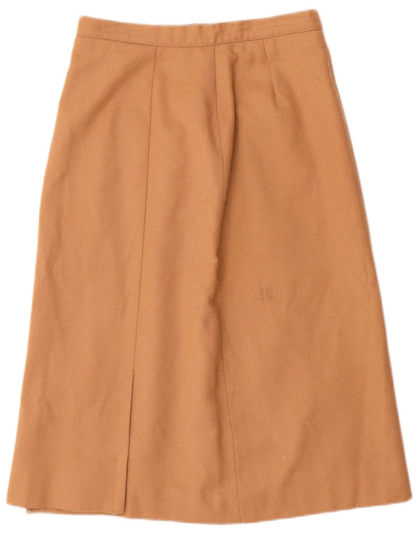 Windsmoor Womens Midi Skirt UK 14 Medium W28 Beige Wool