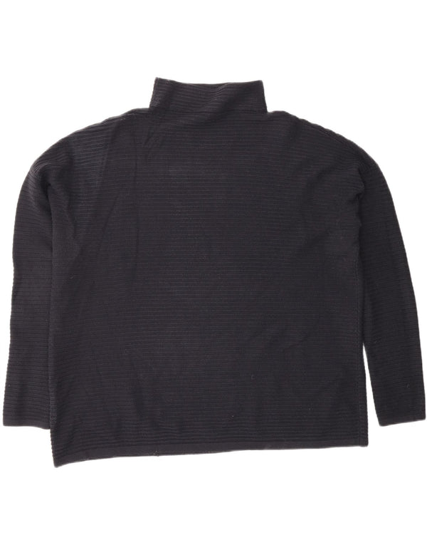 FRENCH CONNECTION Womens Roll Neck Jumper Sweater UK 16 Large Black