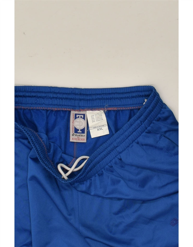 LOTTO Mens Tracksuit Trousers 2XL Blue Polyester | Vintage Lotto | Thrift | Second-Hand Lotto | Used Clothing | Messina Hembry 