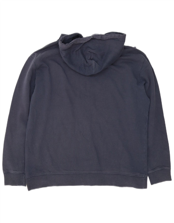 Lee Mens Zip Hoodie Sweater Large Navy Blue Cotton