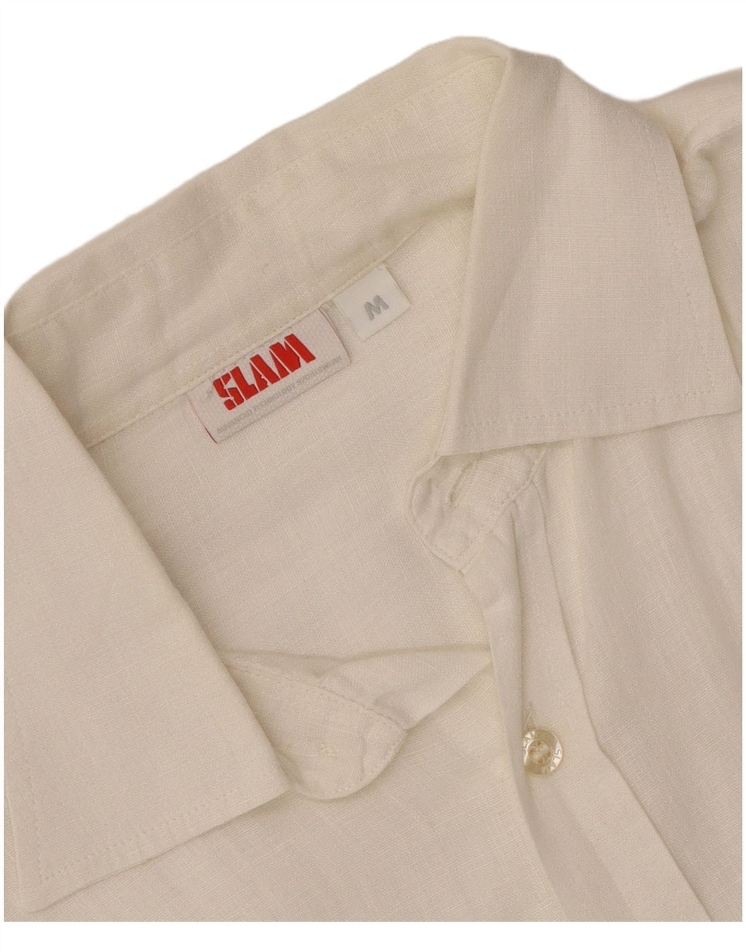 Slam Mens Short Sleeve Shirt Medium White