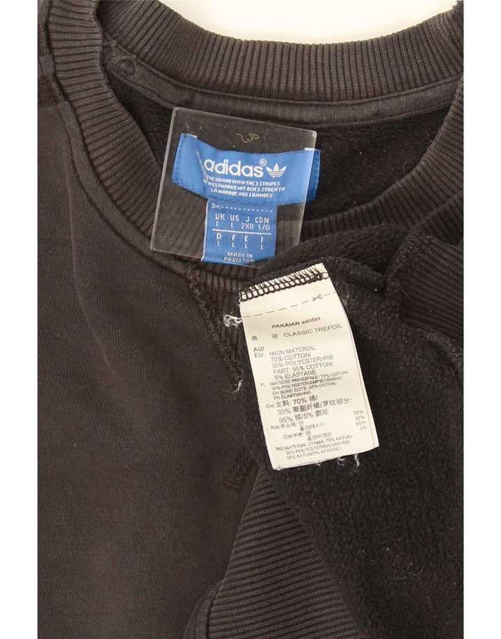 Adidas Mens Sweatshirt Jumper Large Grey Cotton