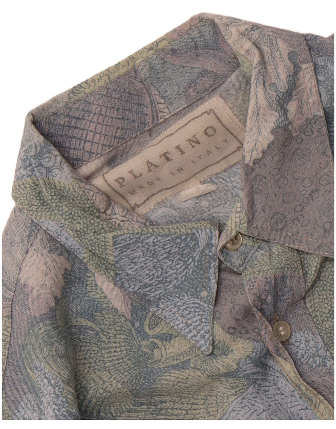 Vintage Mens Shirt Medium Multicoloured Floral