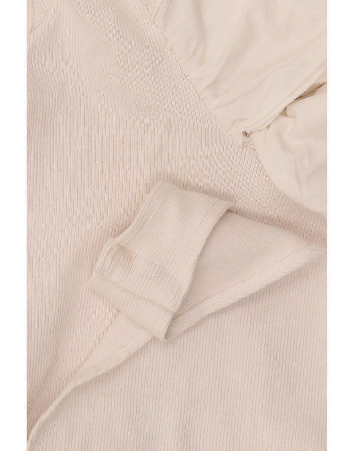 Zara Womens Ruffle Bodysuit UK 8 Small White Cotton