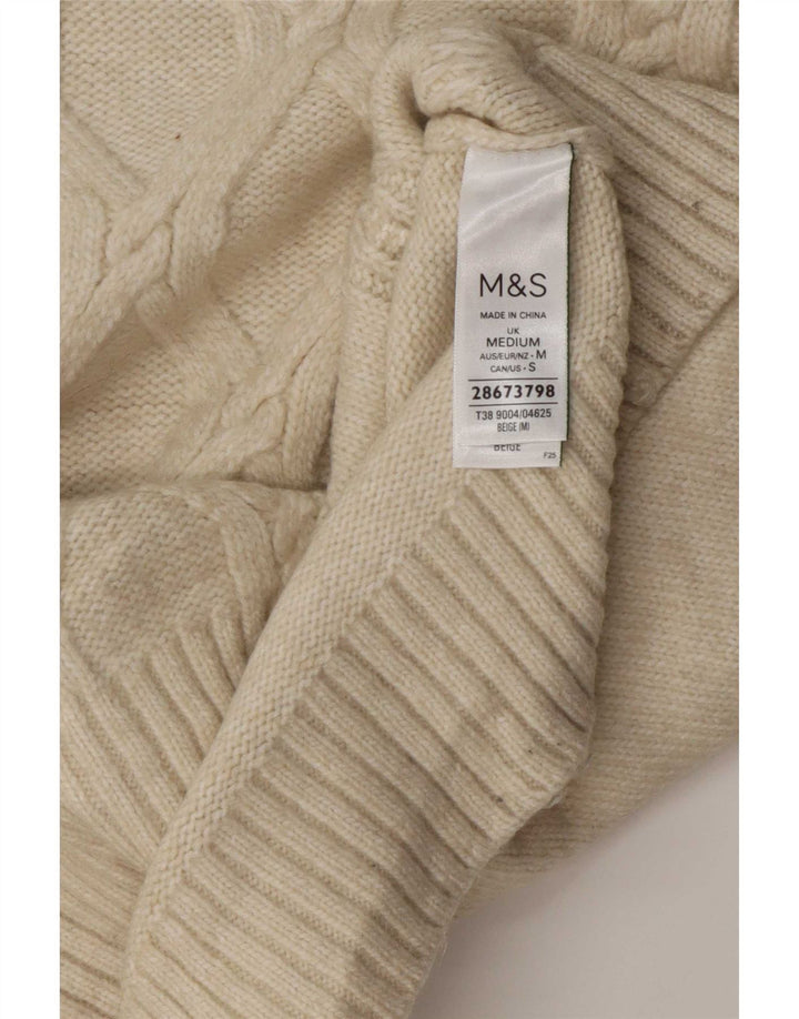 Marks & Spencer Womens Vest Tank Top UK 14 Medium Beige Polyester